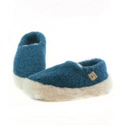 Chaussons Siberian Laine Bleu Alwero