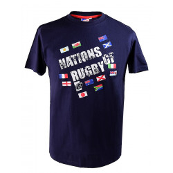 T-shirt Drapeaux Marine Nations of Rugby T-shirt Drapeaux Marine Nations of Rugby